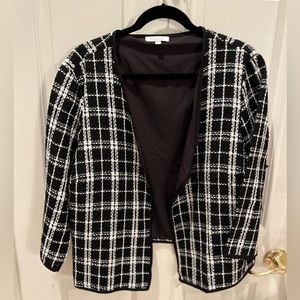 BLACK AND WHITE PLAID JACKET BY MINNA